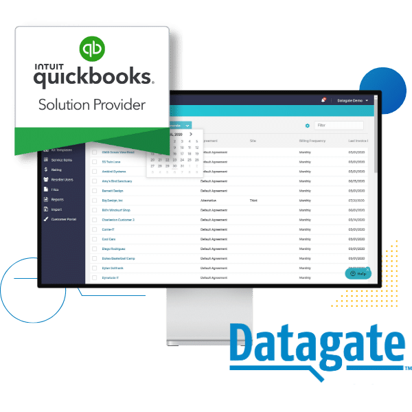 Datagate integrates with QuickBooks