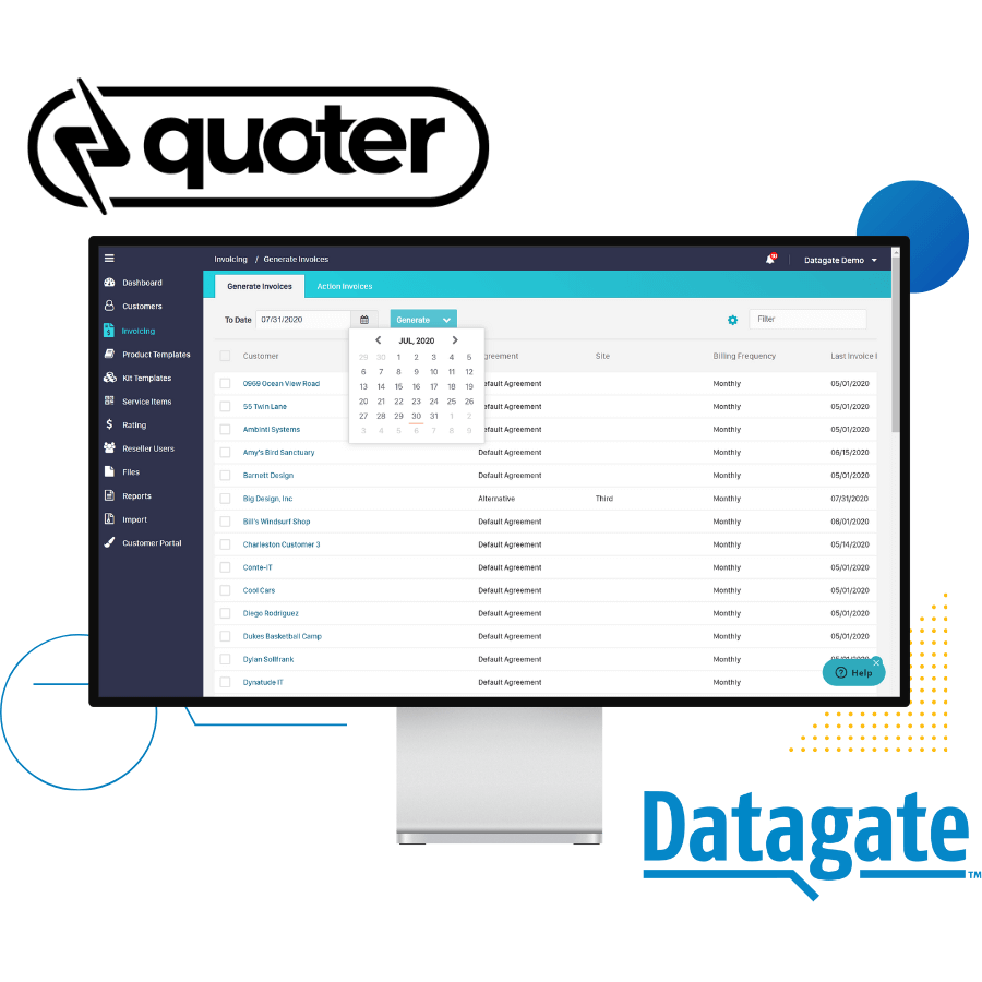 Datagate's integration with Quoter means MSPs can send quotes to Datagate