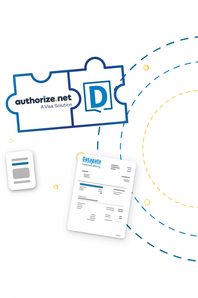 Datagate's integration with Authorize.net means MSPs can automate the payment collection process for VoIP and telecom services